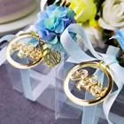 Персонализированные Акриловые Золотые Зеркальные бирки для свадьбы, сувениры, круглый декор для стола в честь рождения ребенка, бирка для помолвки, юбилея