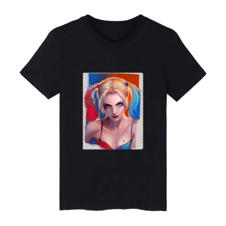 Отряд Самоубийц Футболка Мужская сексуальная Куинн футболка Marvel 100% хлопок