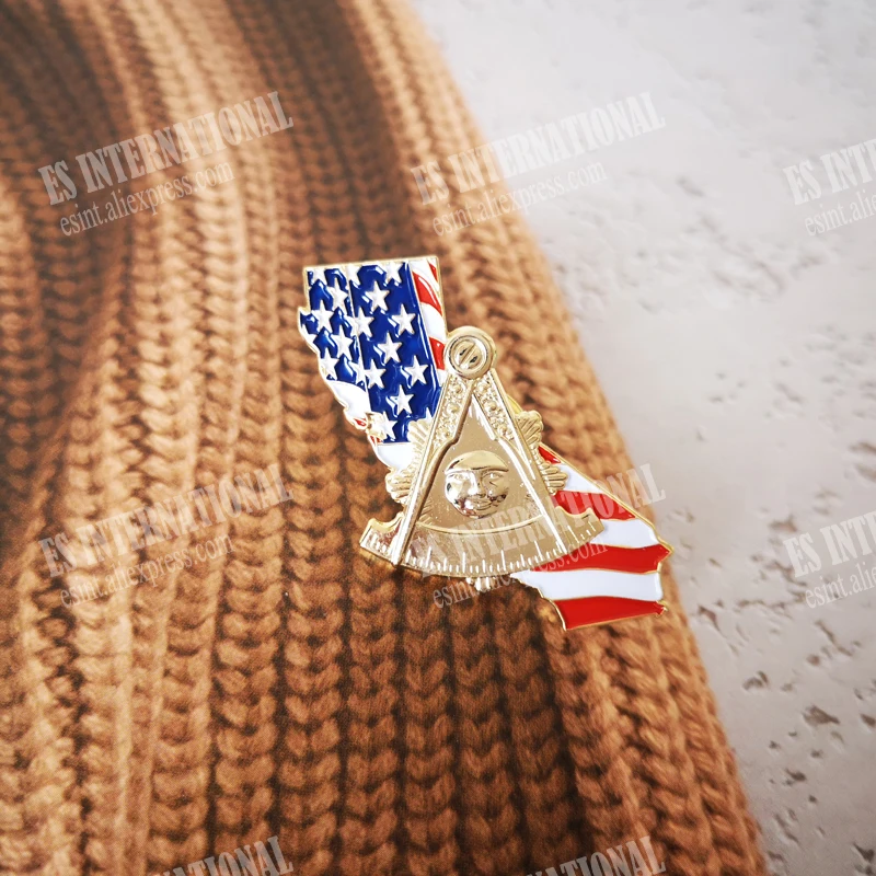Значок для лацкана Masonic значок маскарада размер BLM78 2 8*3 3 см карта флага США