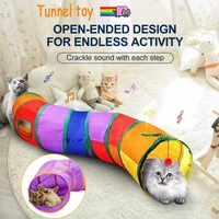 cat toys s shape pet tunnel crackle sound with each step funny cat toy indoor interactive educational training toys pet supplies