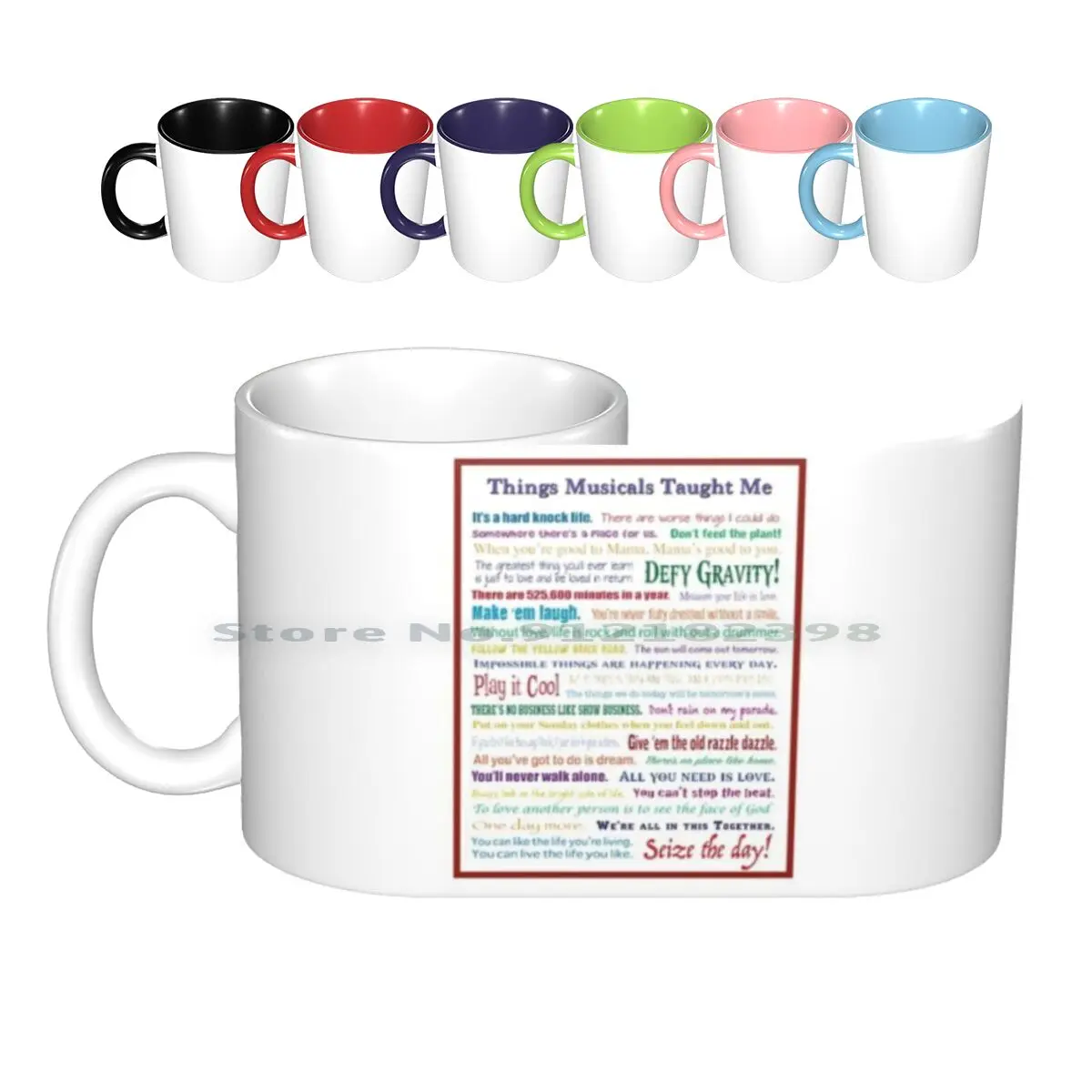 

Things Musicals Taught Me Ceramic Mugs Coffee Cups Milk Tea Mug Musical Musicals Theater Theatre Drama Acting Sing Music