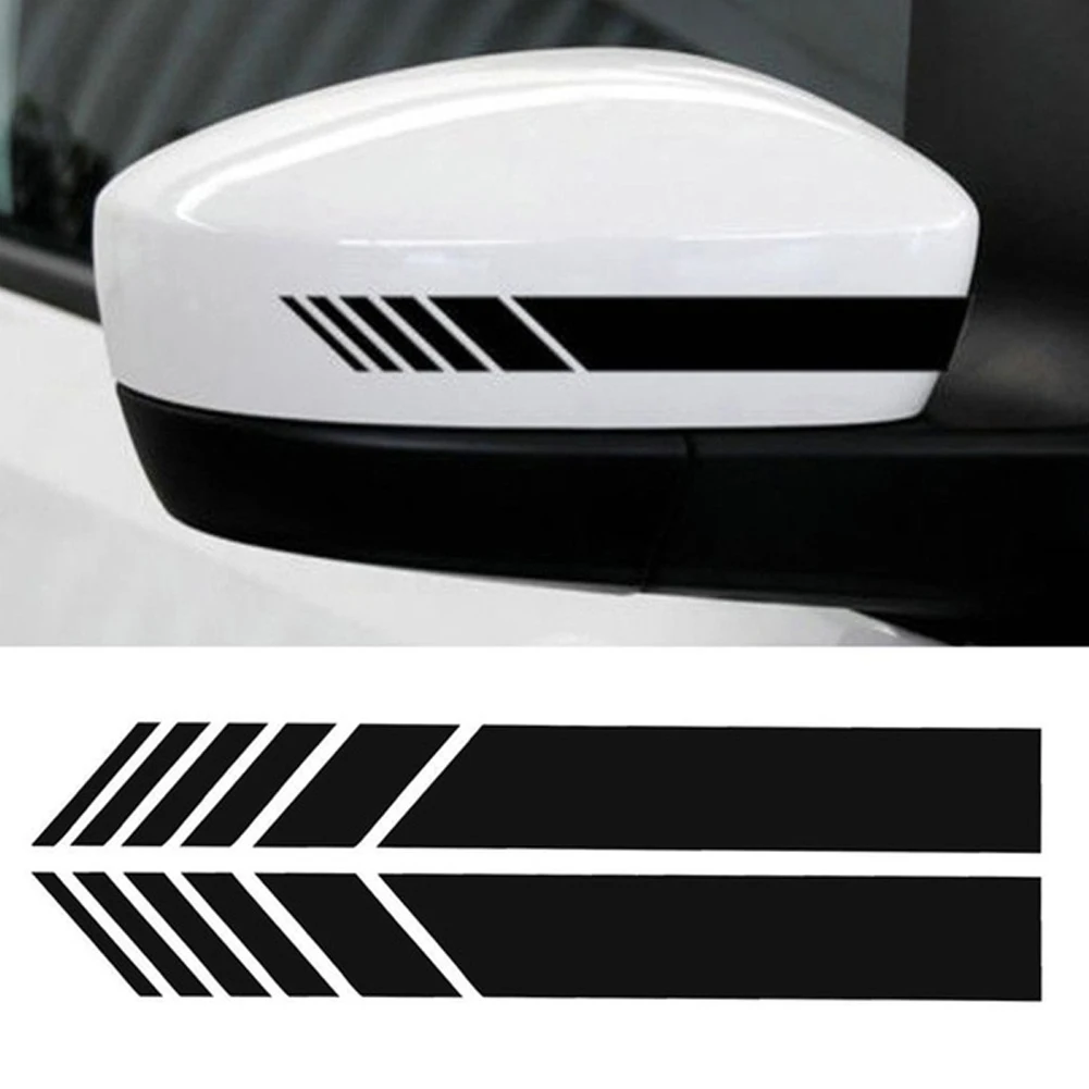 

1 Pair 14*3CM Car Rear View Mirror Reflective Sticker Rearview Mirror Side Decal Stripe Vinyl Car Accessories,Easy To Install