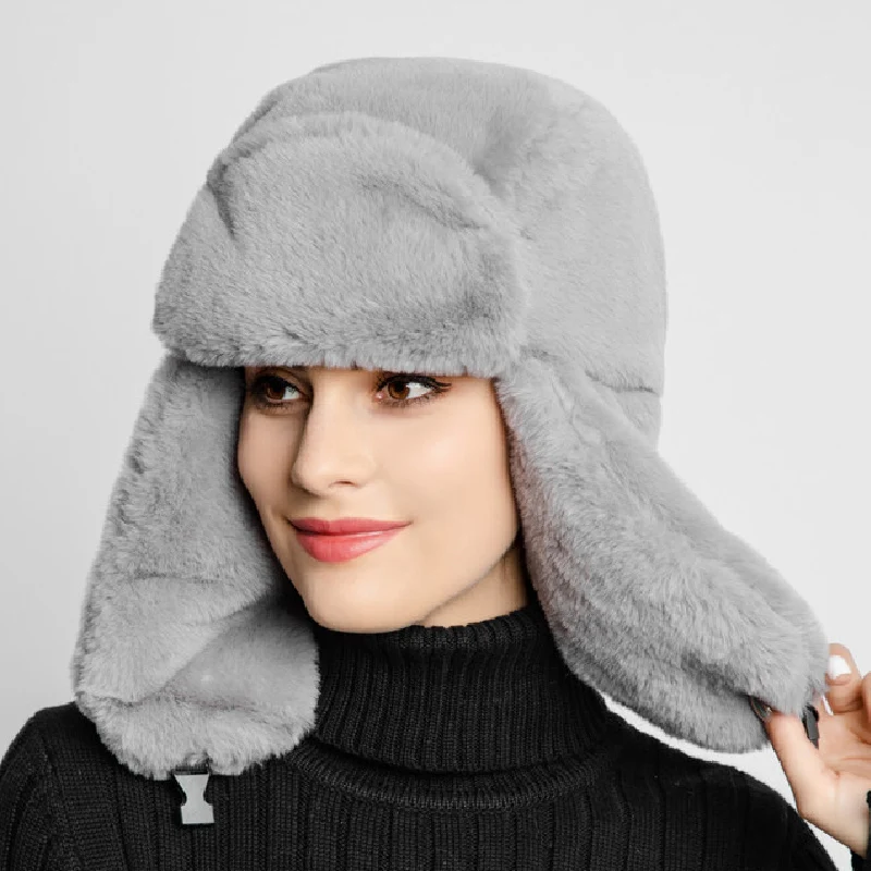 Толстые плюшевые шапка ушанка теплая зимняя вязанная круглая Лыжная Шапочка Для