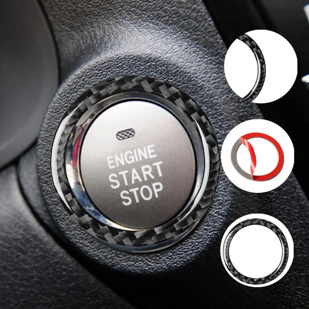 

80% Hot Sales!! 2Pcs Carbon Fiber Engine Ignition Start Stop Button Cover Ring Trim for Lexus IS250 2006-2012 Left Right Drive