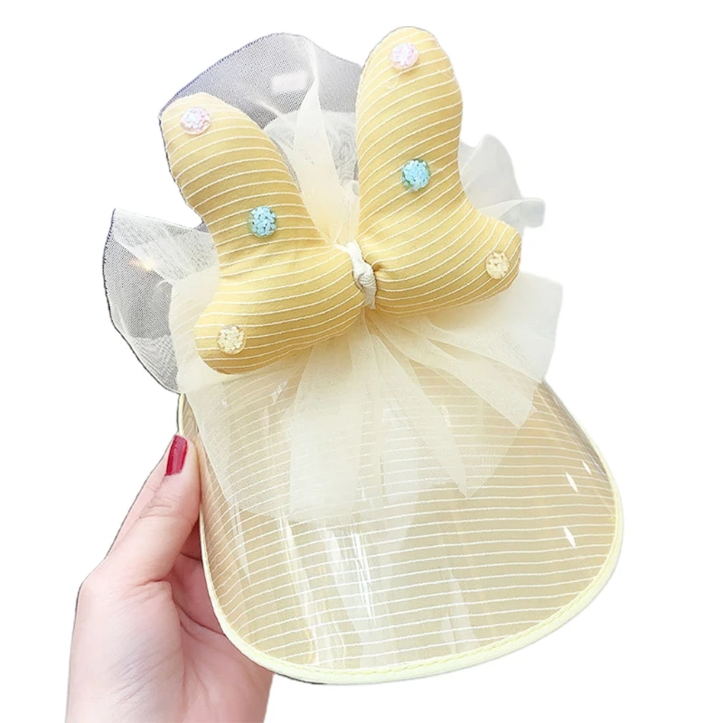 

Kids Folding Sunshade Cap Cute Personality Empty Top Sun Hat Baby Children Cute Decoration Hats Breathable Cartoon