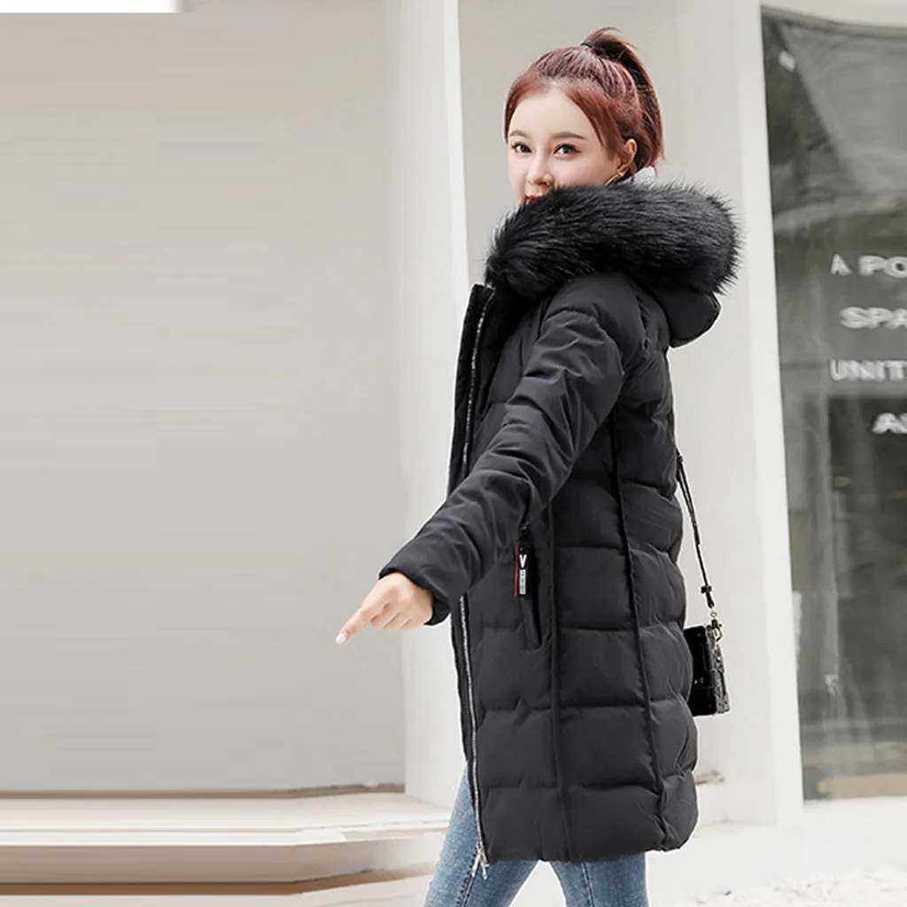 

FREE OSTRICH Women Plus Size Hooded Parkas Hooded New Trend Winter Coat Women Cotton-padded Jacket Gilrs Jaqueta Feminina