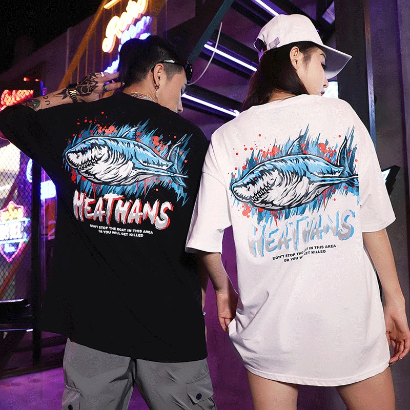 Футболка мужская оверсайз с коротким рукавом модная Свободная рубашка в стиле