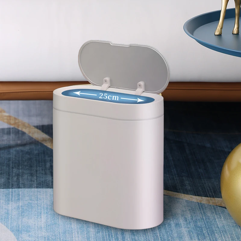 

8L Automatic Waterproof Electronic Trash Bin Smart Sensor Trash Can Household Trash Can Toilet Narrow Seam Sensor Bin