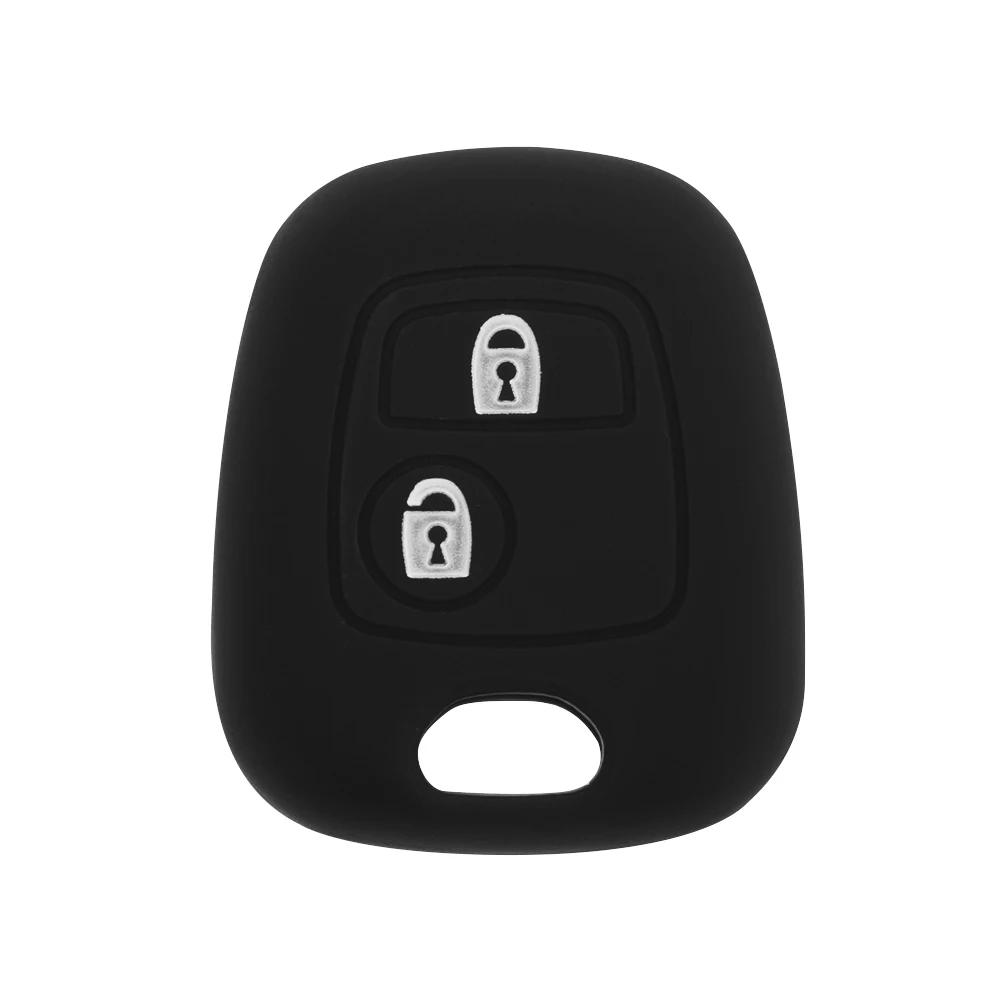 Для 2 кнопок peugeot 206 307 107 Автомобильный ключ силиконовый пульт дистанционного