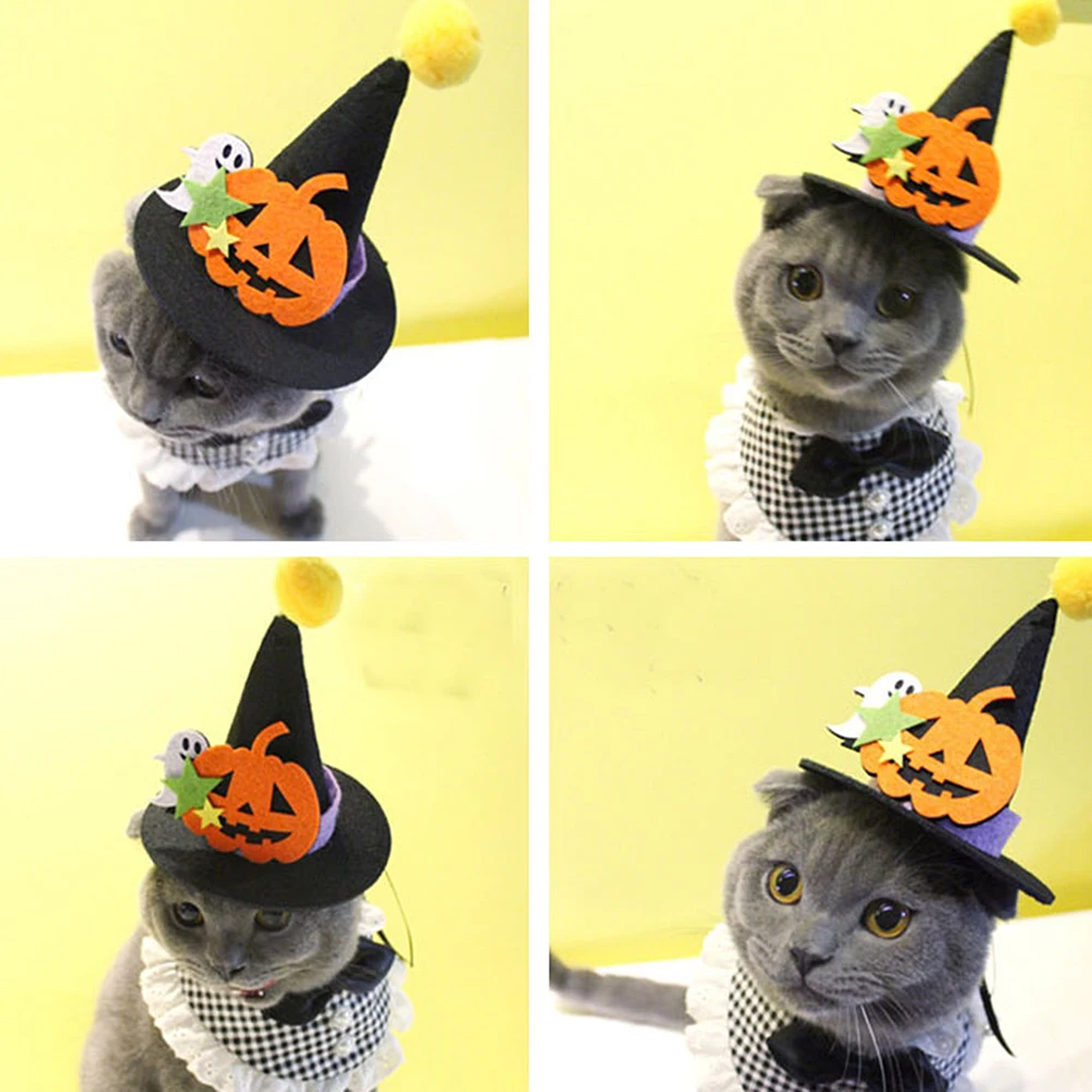 Хэллоуин домашнее животное Тыква головной убор шляпа щенок одежда Вечерние