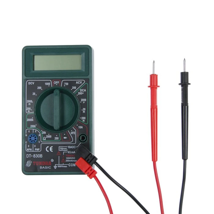Мультиметр TUNDRA DT-830B ACV/DCV DCA 200-2МΩ 1026049 |