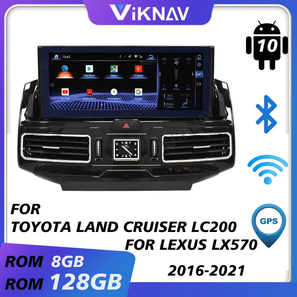 

Автомобильный мультимедийный плеер для Toyota Land Cruiser LC200, для Lexus LX570 2016 -2021 Android, автомобильное радио, GPS-навигация, магнитофон