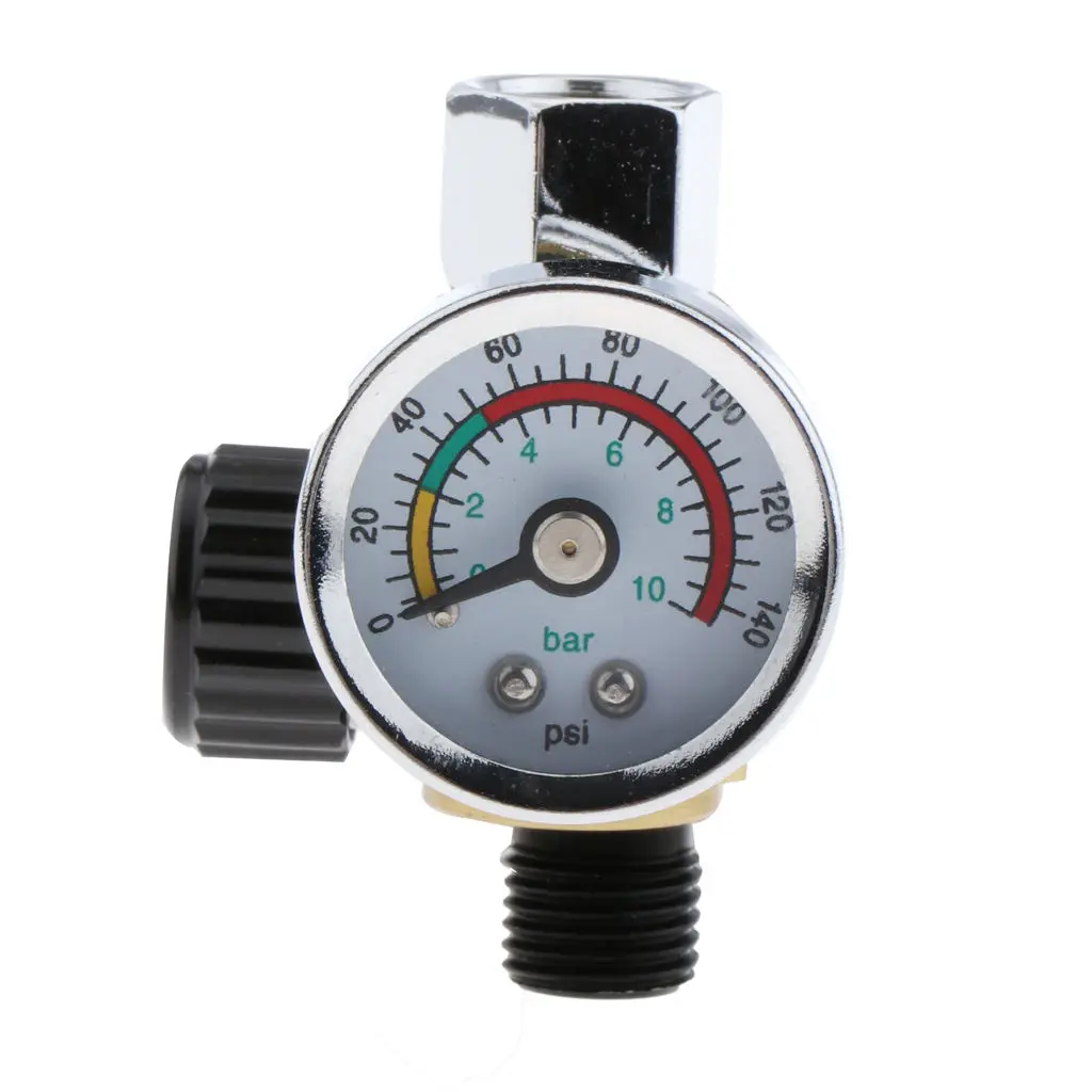 

Adjustable Spray Paint Gun Air Pressure Valve Regulator 0-140PSI/10Bar