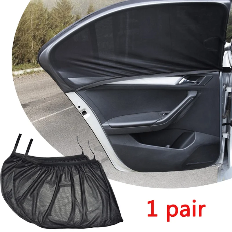 

2pcs Universal Car Rear Window Sunshade Cover Anti-UV Automobile Mesh Curtain Sun Shade Car Summer Accessories 120X55cm