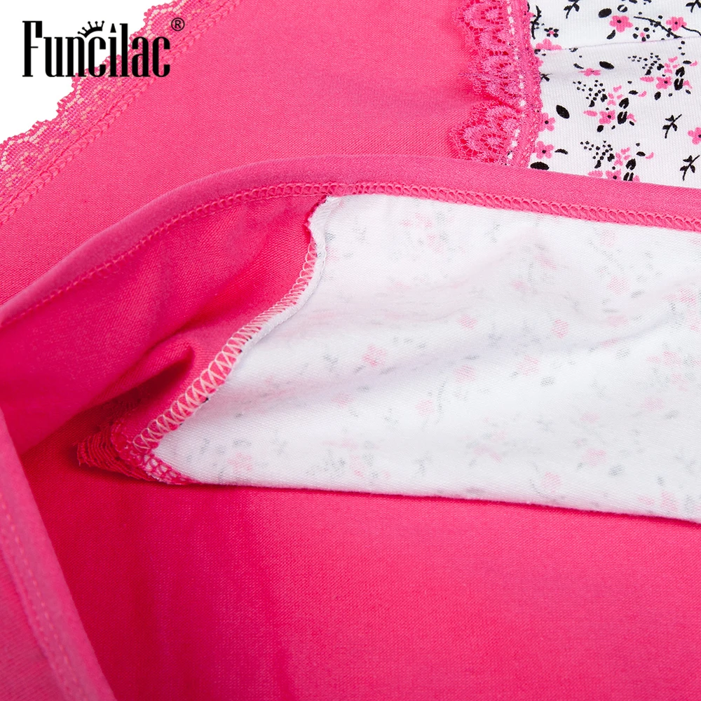 Нижнее белье FUNCILAC женские хлопковые трусы с цветочным принтом сексуальные