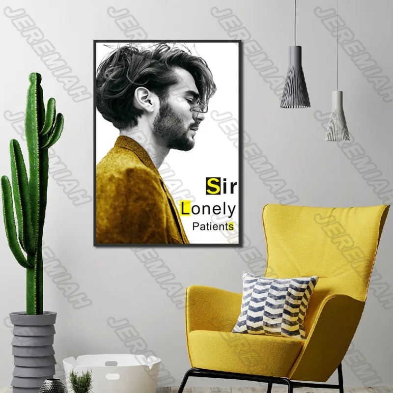 

Black and White Character Poster Nordic Style Wall Art Canvas Print Painting Modern Living Room Decoration