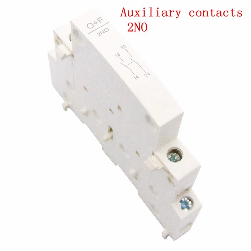CT Американская классификация проводов 2р 25A 220 V/230 V 50/60HZ Din rail AC контактор для дома 2NO или 1NO 1NC - Цвет: Auxiliary contact 2