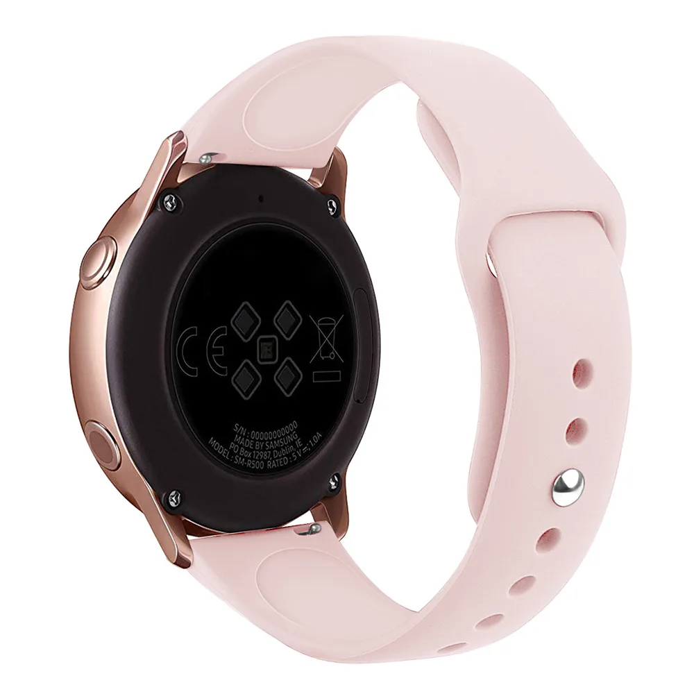 20 мм 22 мм мягкий силиконовый ремешок для часов для samsung Galaxy Watch 42 мм 46 мм спортивный ремешок Active2 браслет для gear S2 S3 Active 2