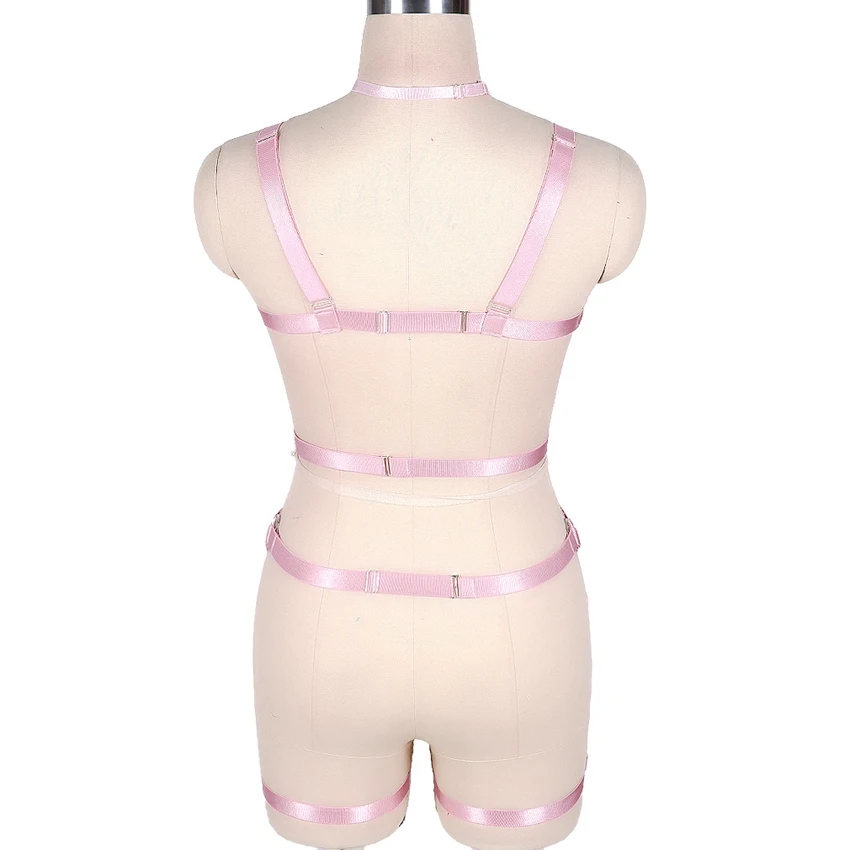 Женский бюстгальтер с эластичным поясом розового цвета ремнем большого размера