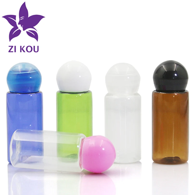 

10pcs 15ml Colour Plastic Bottles with Multicolor Round Ball Screw Cap Free Shipping Bottle Travel Refillable Cosmetic Container