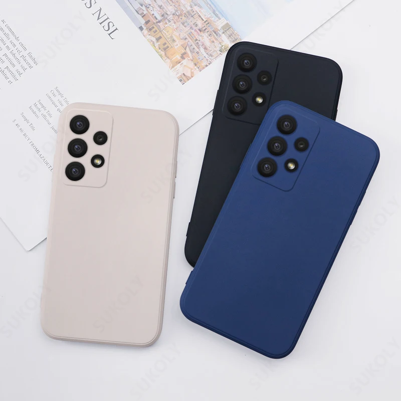 For Samsung S20 FE M52 A31 A13 A53 5G Liquid Silicone Soft Cover For Samsung S21 FE M52 5G A32 4G S21 S22 Plus Ultra Case