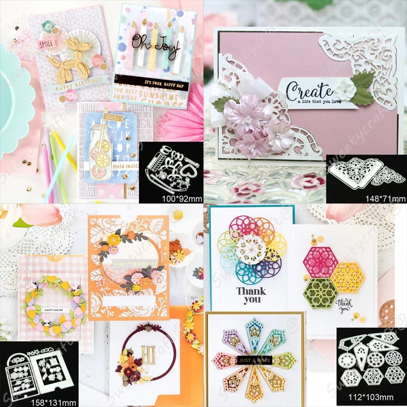 Металлические Вырубные штампы трафарет цветок Рождественский венок рамка для