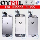 ЖК-дисплей для iPhone 5C 5s, полный комплект, сенсорный экран, дигитайзер, полная замена, pantalla + кнопка + камера для 5c 5S