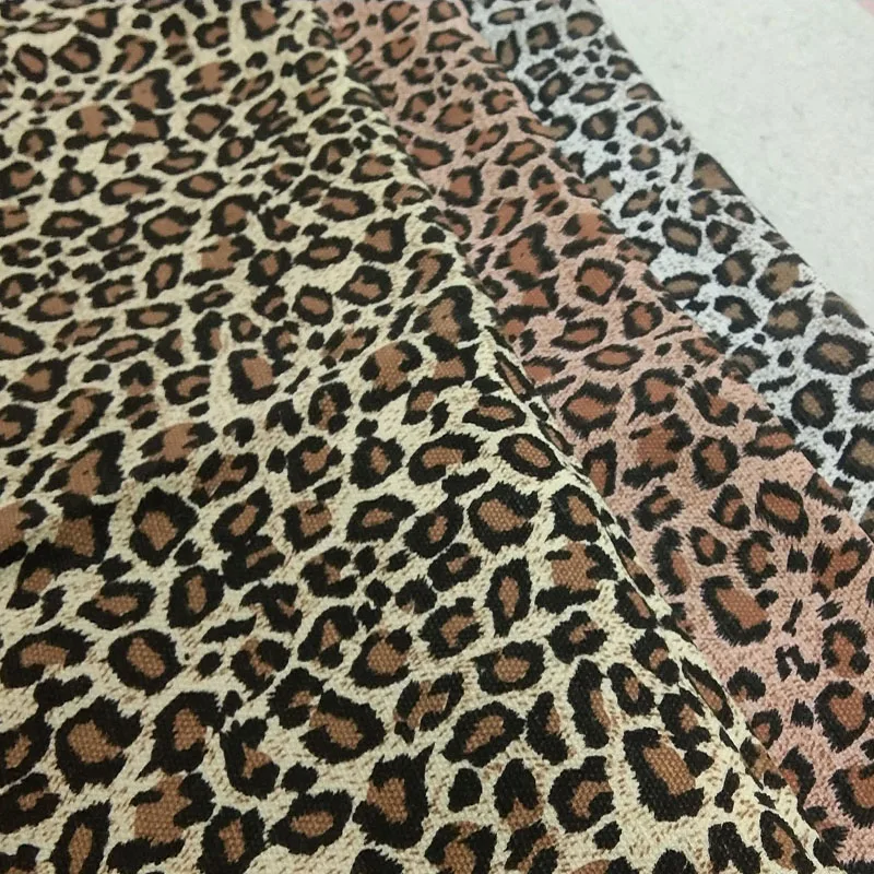 

100% Cotton viaPhil Thick & Tough 3 Colors Sexy Leopard Printed Cotton Canvas Fabric Animal Fabric Party Home Decor