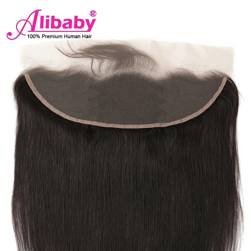 

Alibaby Straight human hair bundles Malaysian hair bundles with lace frontal 100% Remy human hair extensions Full healthy