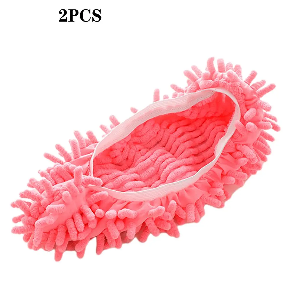 

HOT 2pcs/set Multi-Function Floor Washable Reusable Cleaning Mop Shoe Covers Chenille Dust Slippers Foot Socks Lazy Dust Cleaner