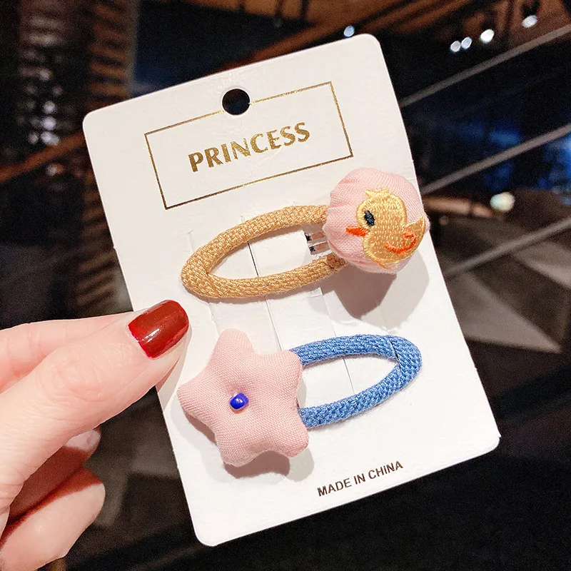 

2Pcs/Set Children Headwear Set Girls Simulation Vegetable Fruit Hairpins Kids Cartoon Pineapple Watermelon Barrettes Headbands