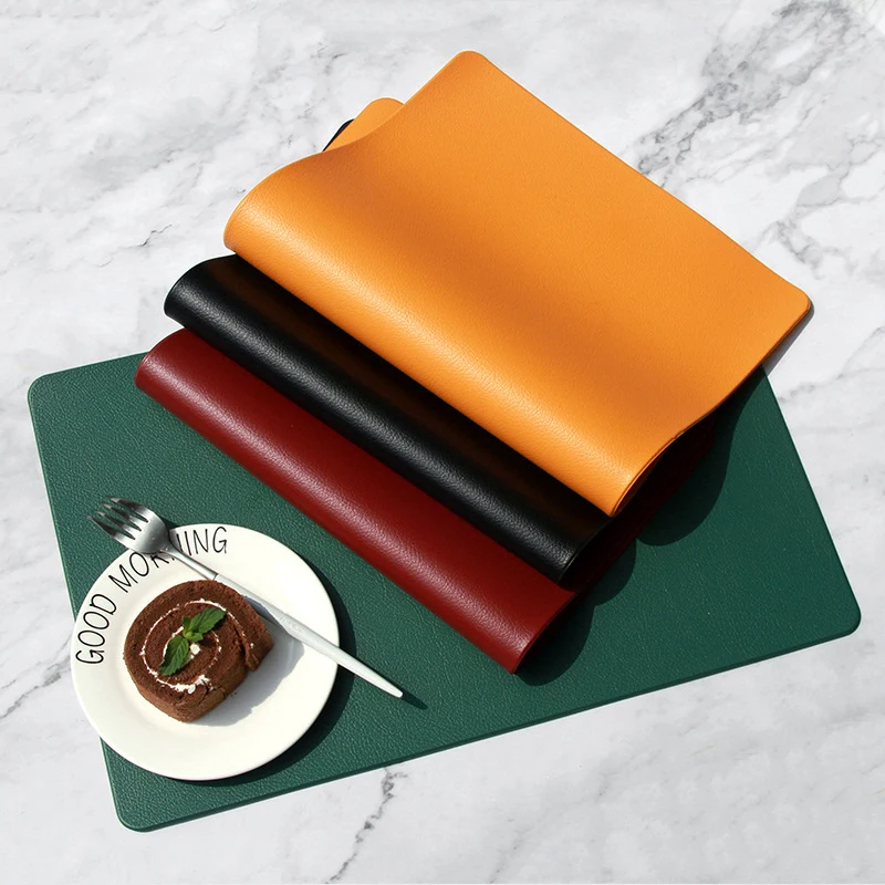 

Home Decor Table Mat Dinner Mat Heat Pad Placemat Rectangular Artificial Leather
