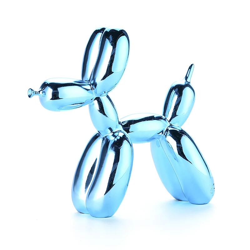 Sky Blue Jeff Koons блестящие воздушные шары статуя собаки моделирование собаки Животное Искусство Скульптура Смолы ремесленника украшения дома аксессуары - Цвет: Sky Blue