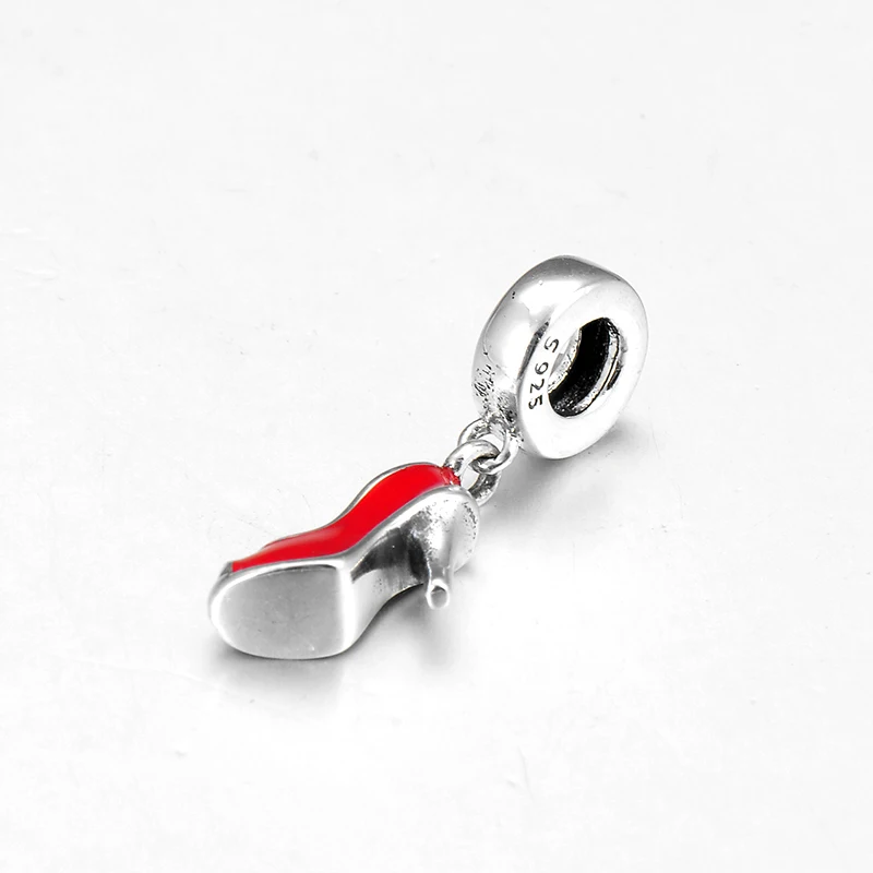 Женские красные туфли на высоком каблуке из стерлингового серебра 925 пробы с