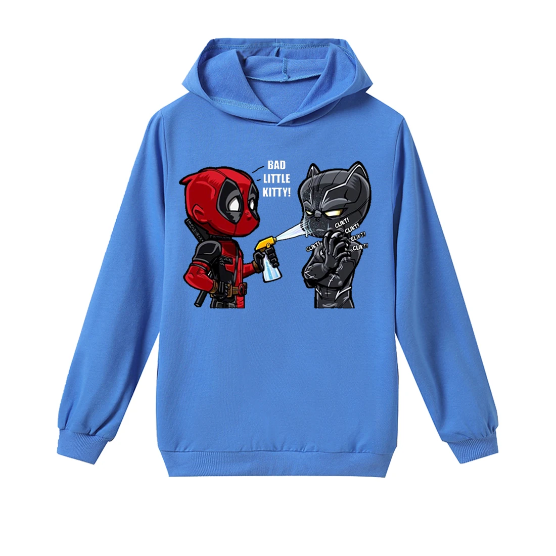 Детская одежда для больших мальчиков футболка с надписью LIke a BOSS Deadpool капюшоном
