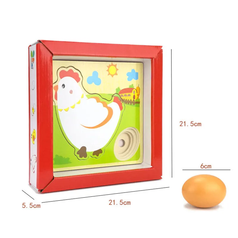 

Chick Hen Growth Process 3d Puzzle Kids Wooden Toy Kindergarten Preschool Baby Early Educational Learning Toys for Children Gift