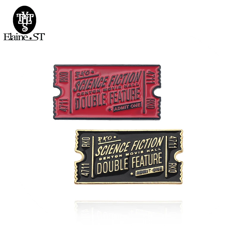 Брошь в виде билета из фильма Рокки эмалированная брошь на лацкан с двойной