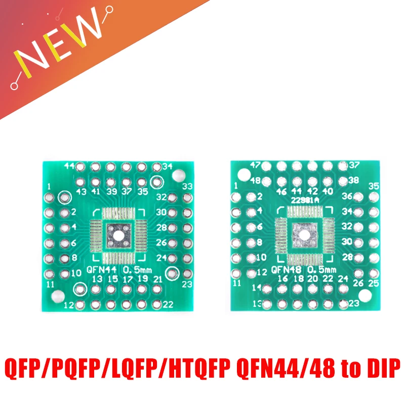 5 шт. 0 мм QFP/PQFP/LQFP/HTQFP QFN44/48 Поворотная DIP-Адаптерная Пластина | Обустройство дома