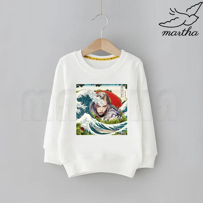 C Детские толстовки с героями мультфильмов Billie Eilish; детские толстовки с капюшоном; модные толстовки с милым принтом; детская забавная одежда; толстовки с героями мультфильмов для малышей - Цвет: C