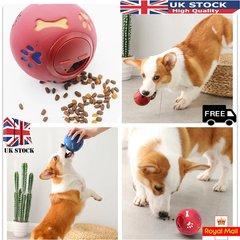 

7.5/11CM Pet Food Ball For Small Large Dogs Pure Natural Rubber Leakage Food Ball Interactive Pet Teething Training Balls Toys