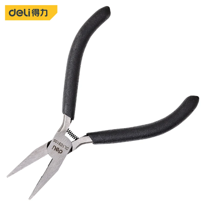 

deli Durable Multifunction Flat Nose Pliers Hand Pliers Toothless Flat Mouth Diagonal Cutting Plier Mini Hand Tool Alicates