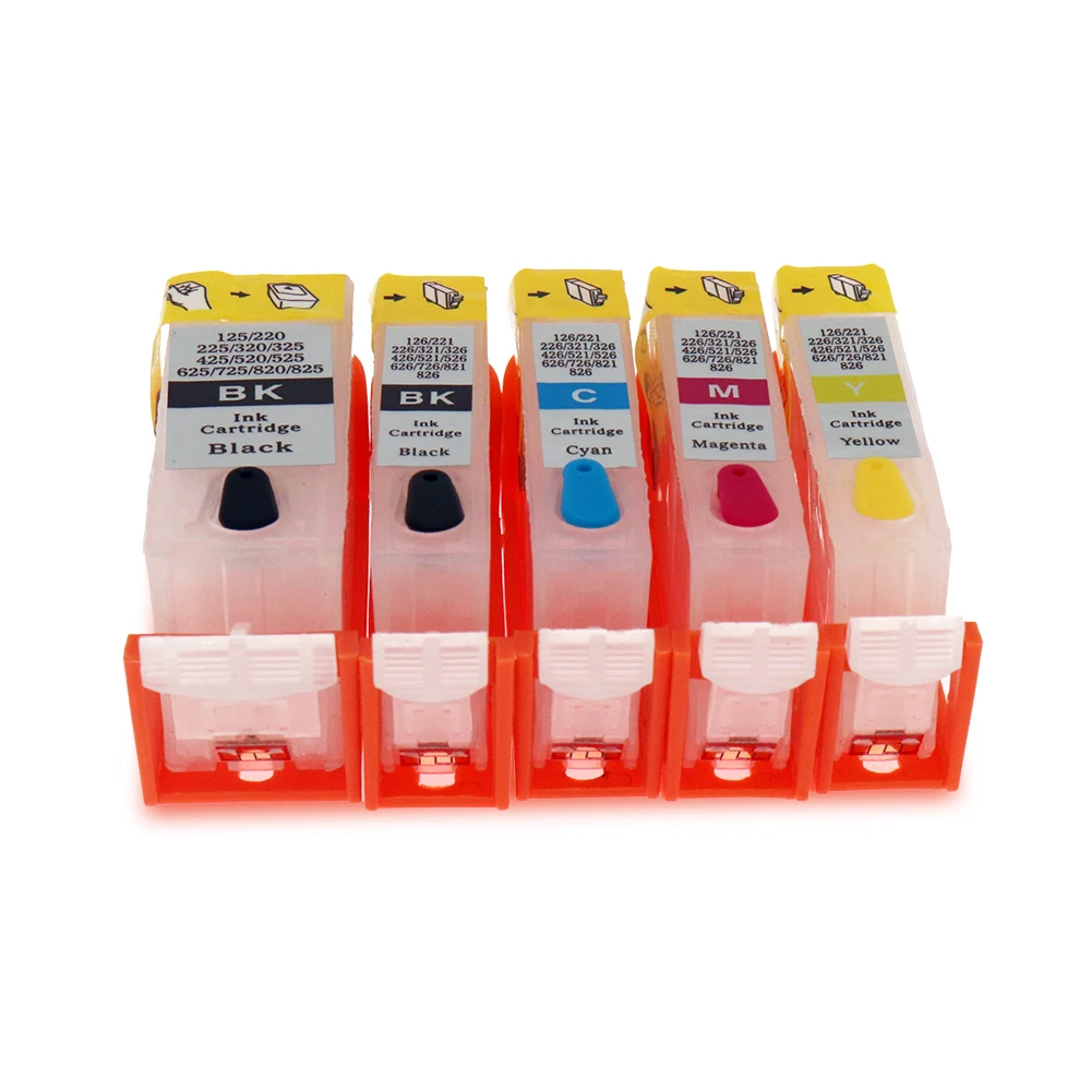 

5 Colors PGI-820 CLI-821 Refillable Ink Cartridge for Canon Pixma MP545 MP628 MP988 MX638 MX868 Printers Cartridge With ARC Chip