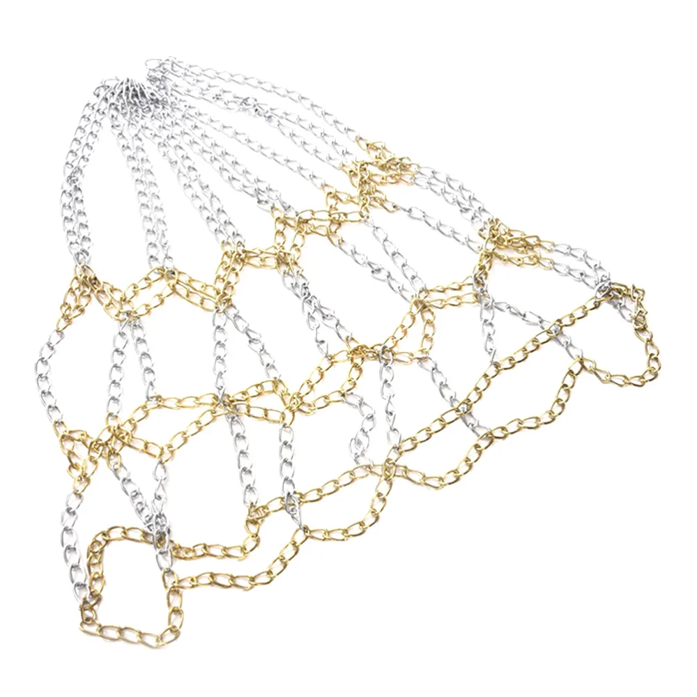 

Practical Basketball Net Pocket Portable Iron Chain Basketball Net Storage Container for Home Outdoor