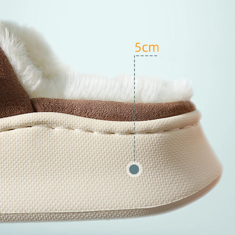 Winter Womens Soft Warm Slippers Antiskid Waterproof Platform House Cotton Indoor Outdoor Bedroom Couples Floor Shoes | Обувь