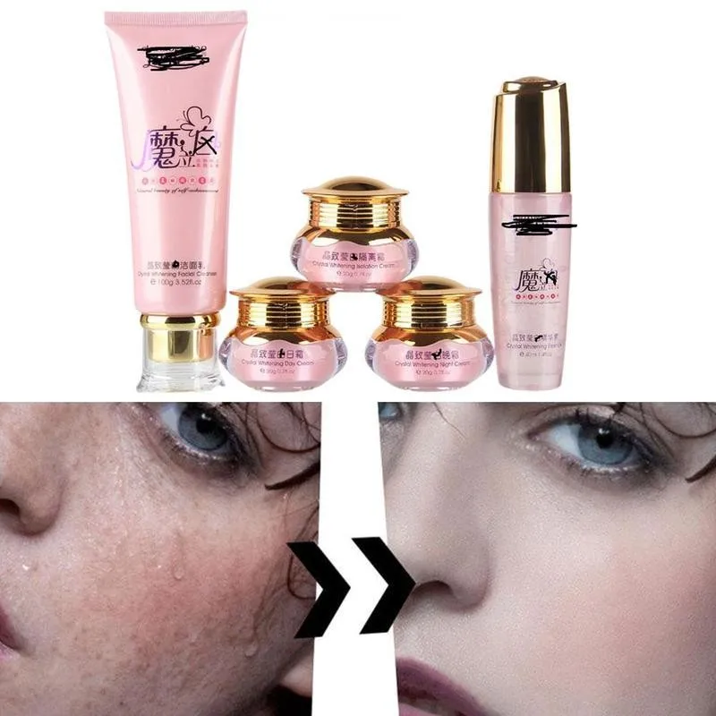 

Natural Beauty Crystal Whitening Cream Set 5in1 Tender Whitening Cream Magic Cream Moisturizing Freckle Speckle Set Care Sk R8H7