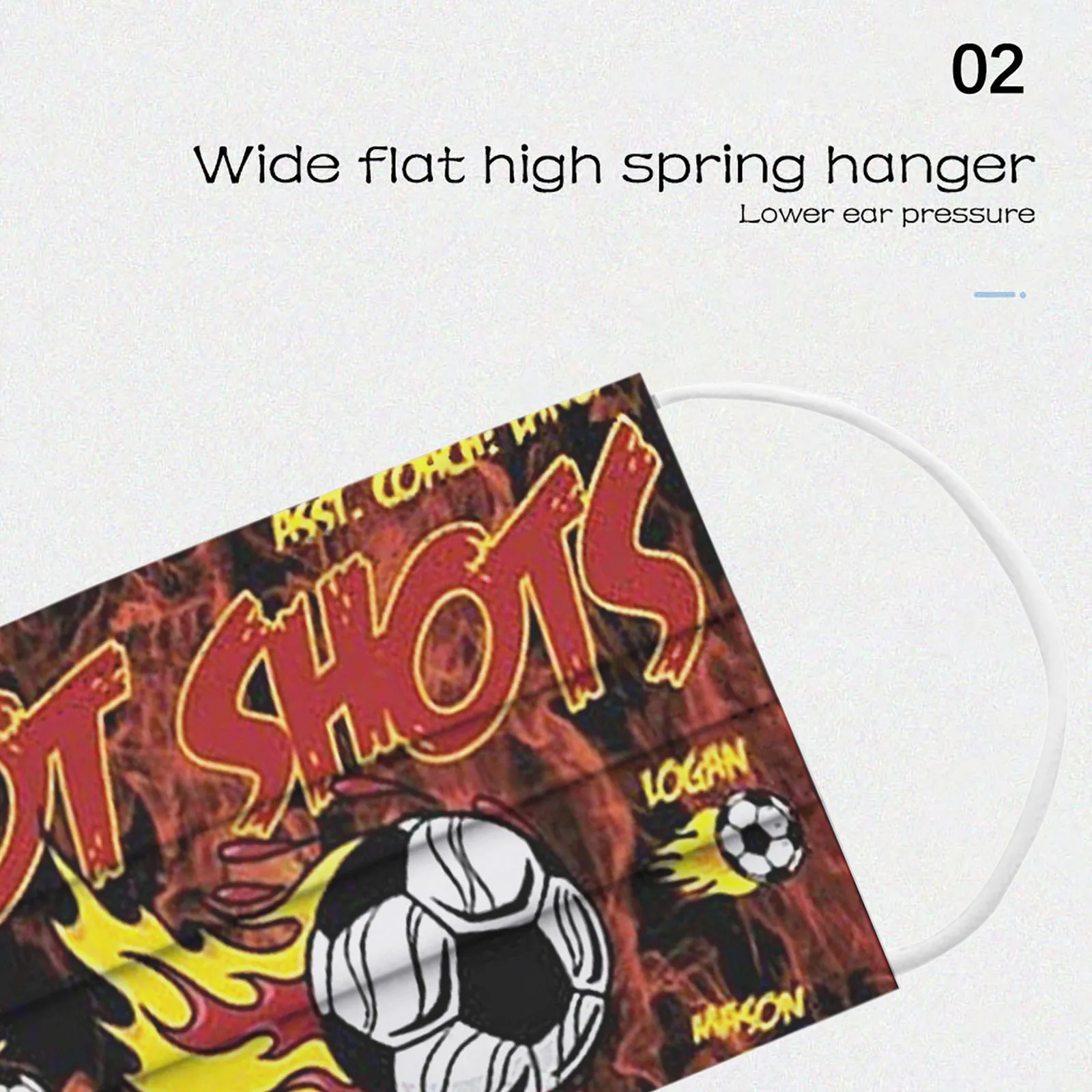 50 шт. детское платье одноразовая маска для лица с рисунком футбола детей маски 3