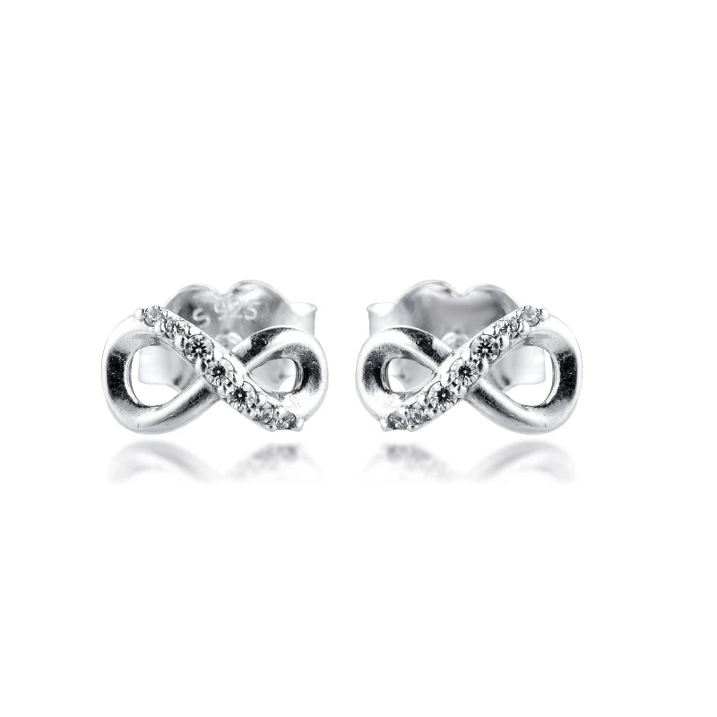 

Серьги-гвоздики женские из серебра 925 пробы с фианитами