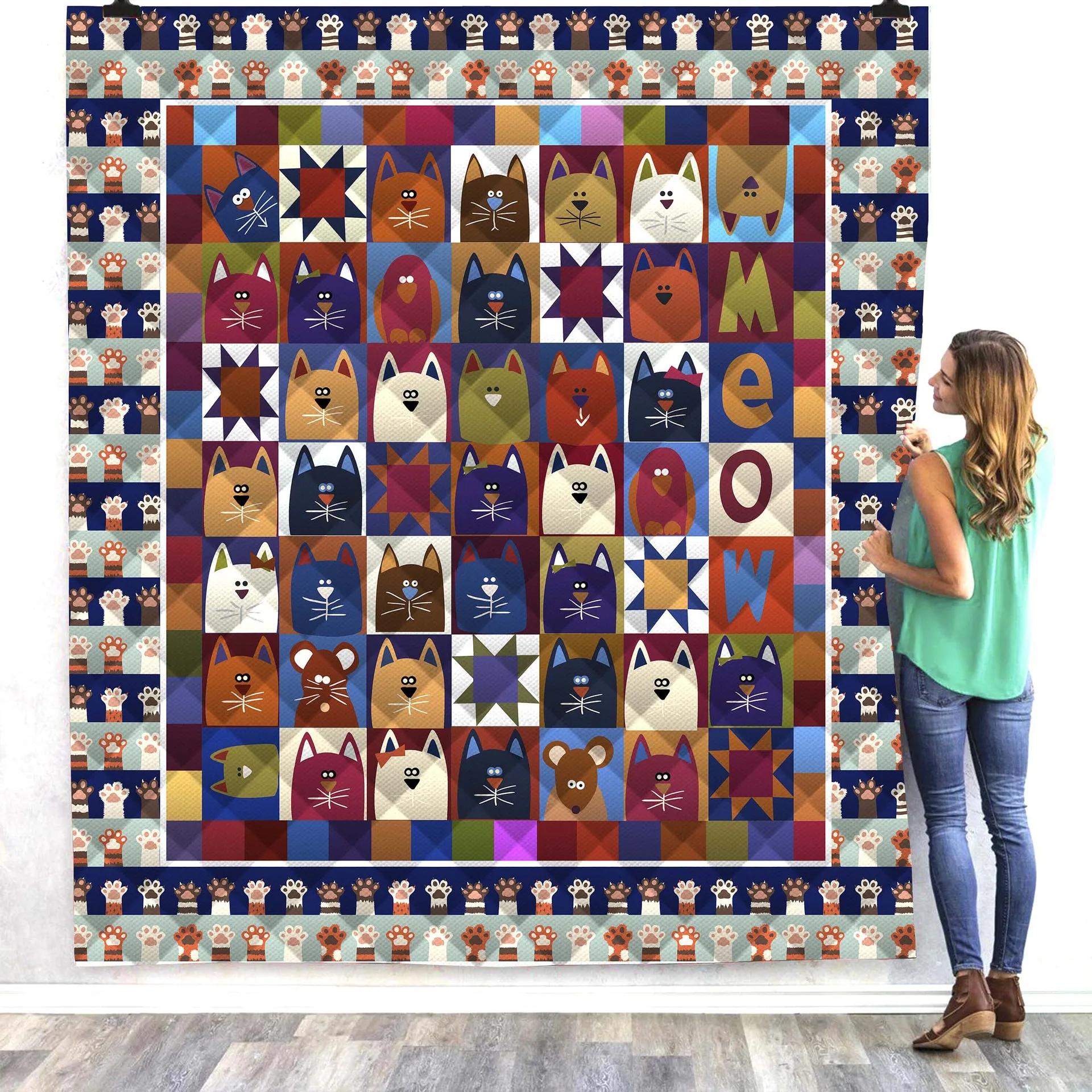 Halloween cat cute 3D Quilt Blanket For Kids Adults Bedding Throw Soft Warm Thin Office With Cotton style-4 |
