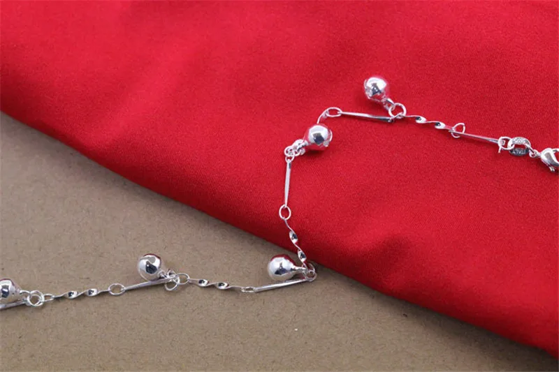 Браслет женский из серебра 925 пробы с подвеской-колокольчиком | Украшения и