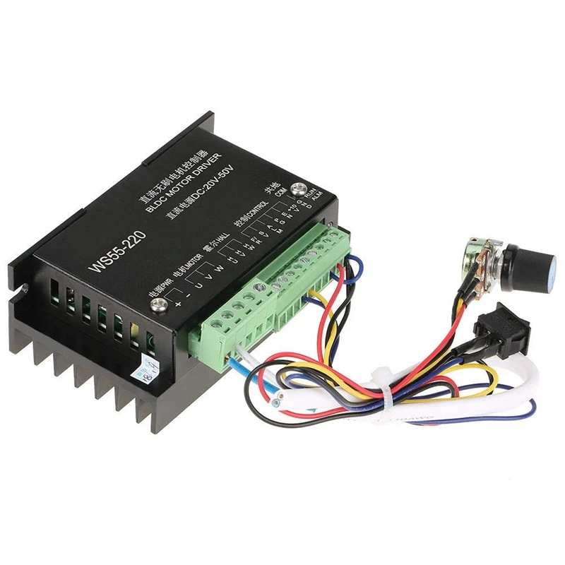 WS55 220 BLDC контроллер драйвера двигателя для ЧПУ бесщеточный электродвигатель